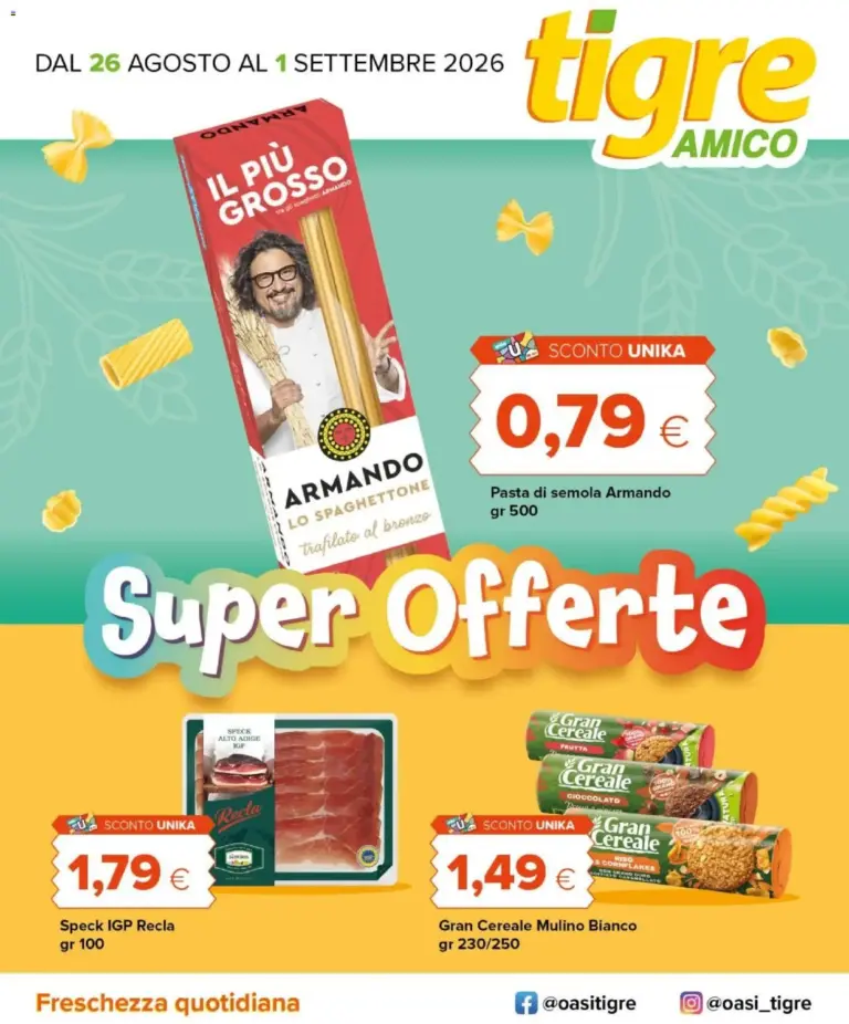 Tigre Volantino dal 26.08.2026