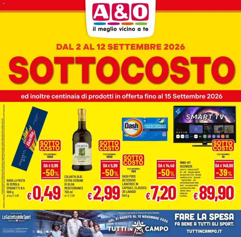 A&O Supermercato Volantino dal 02.09.2026