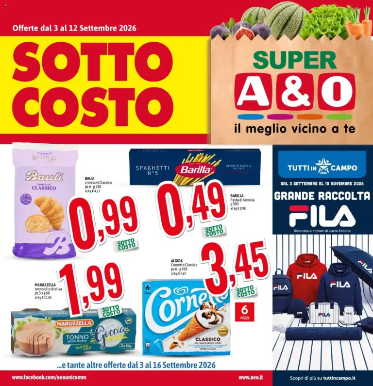 A&O Supermercato Volantino dal 03.09.2026