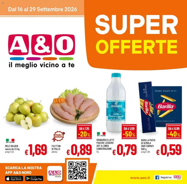 A&O Supermercato Volantino dal 16.09.2026