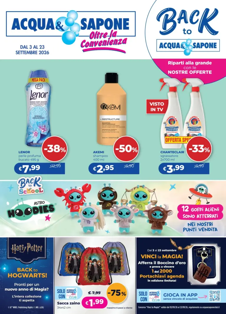 Acqua e Sapone Volantini dal 03.09.2026