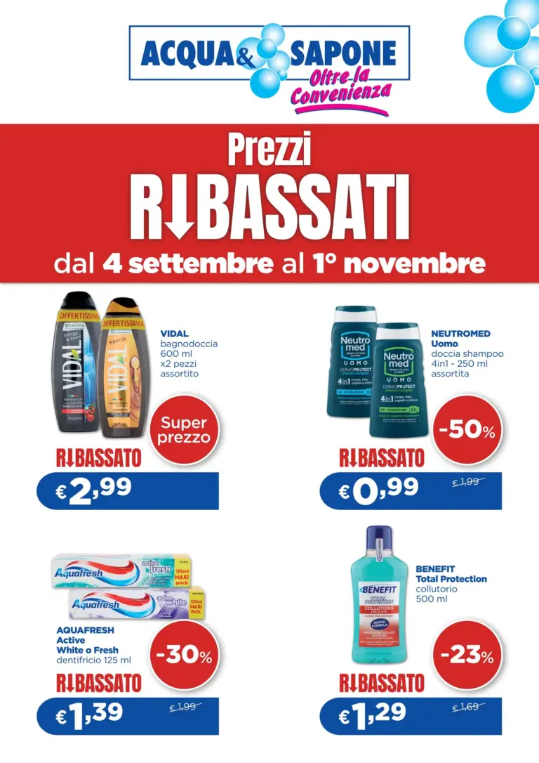 Acqua e Sapone Volantini dal 04.09.2026