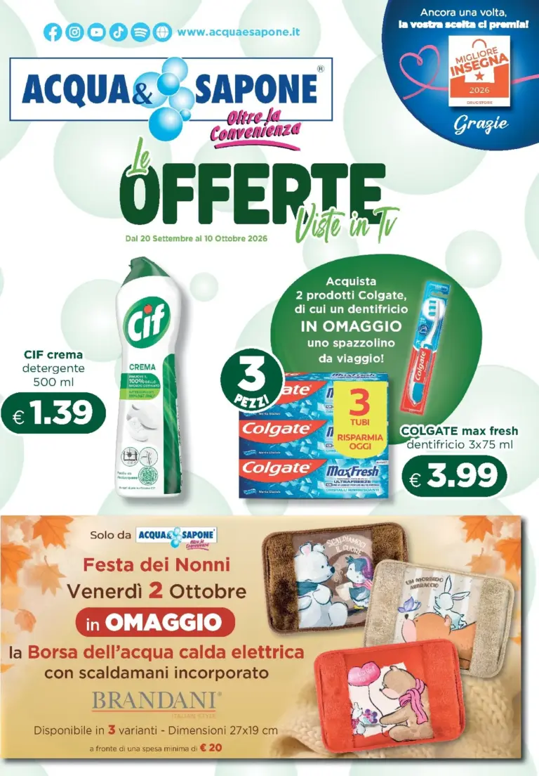Acqua e Sapone Volantini dal 20.09.2026