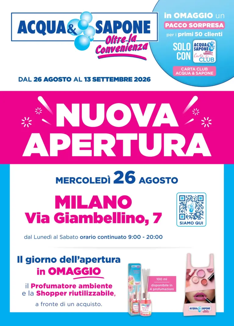 Acqua e Sapone Volantini dal 26.08.2026