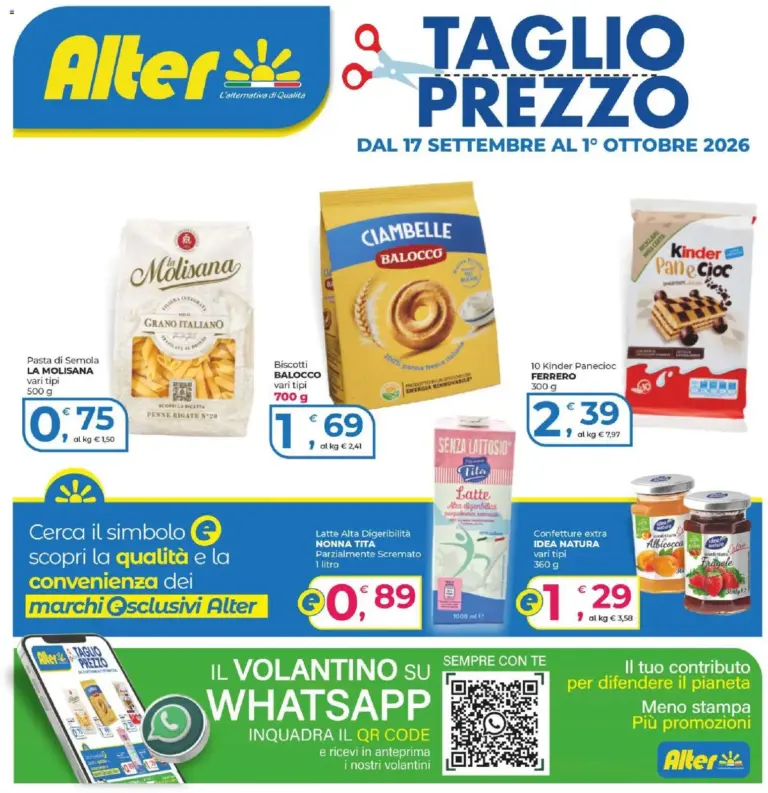 Alter Discount Volantino dal 17.09.2026