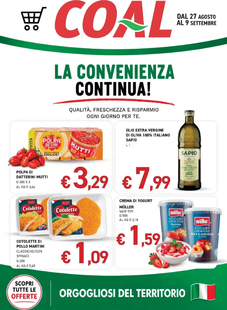 Coal Volantini dal 27.08.2026
