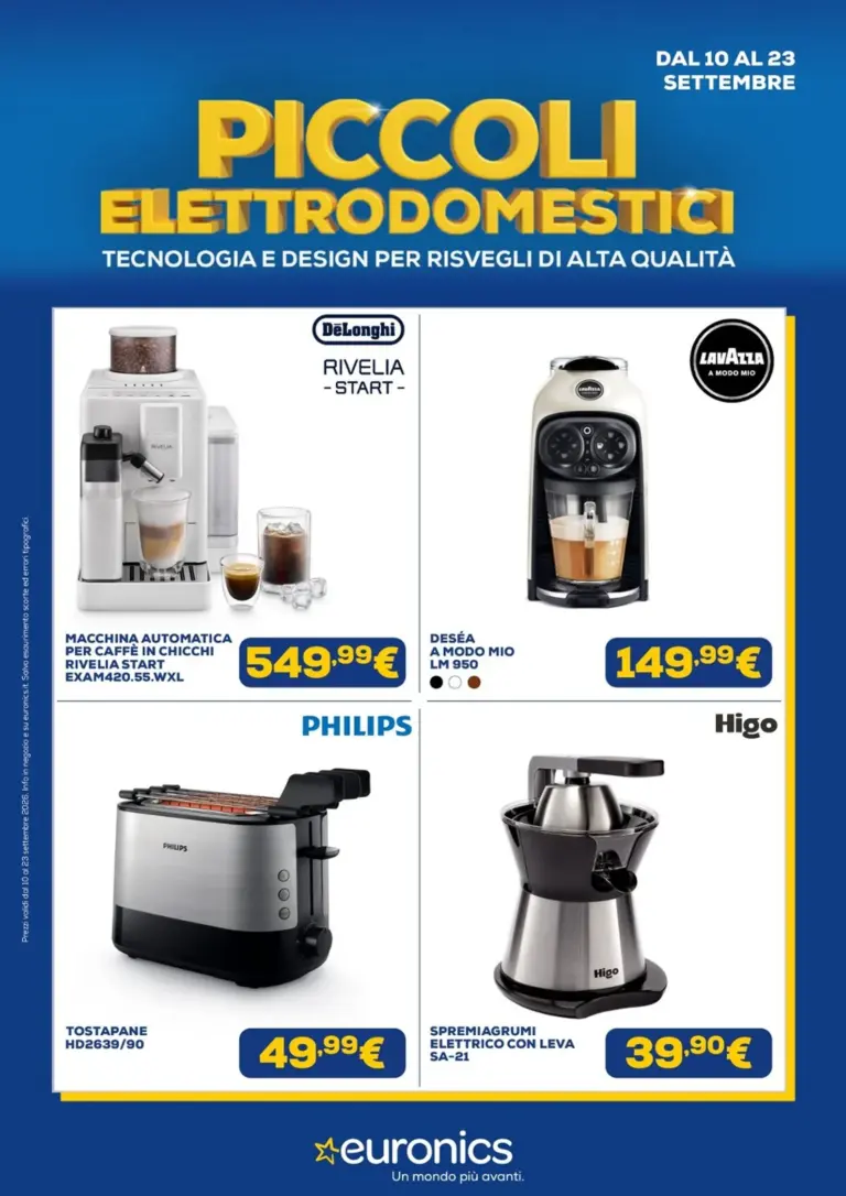 Euronics Volantini dal 10.09.2026