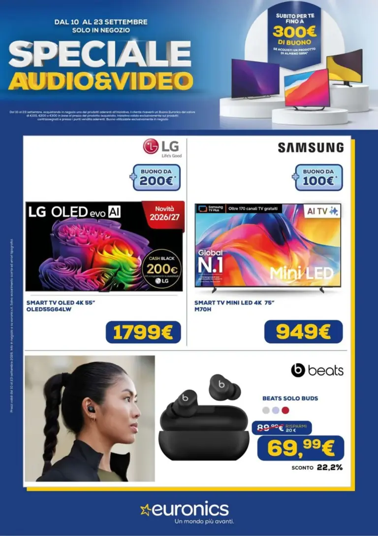Euronics Volantini dal 10.09.2026