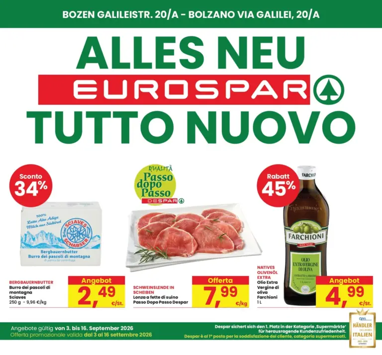 Eurospar Volantini dal 03.09.2026
