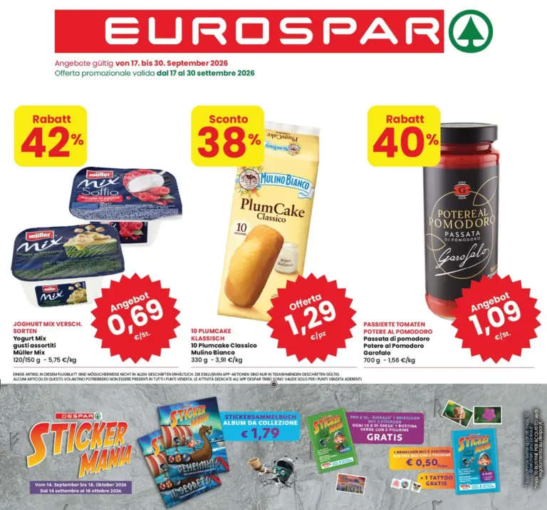Eurospar Volantini dal 17.09.2026