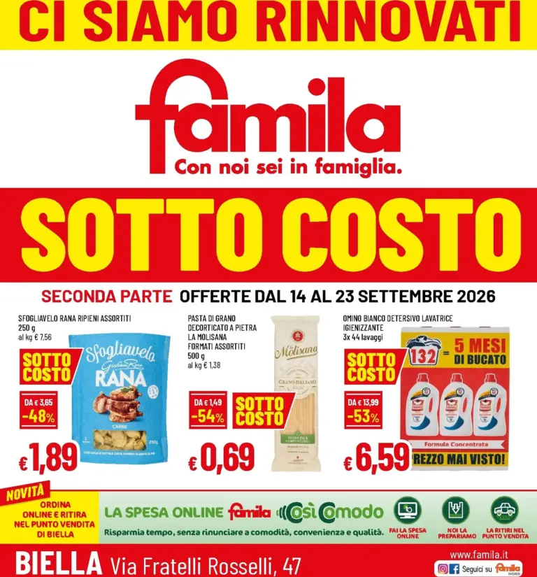 Famila Volantini dal 14.09.2026