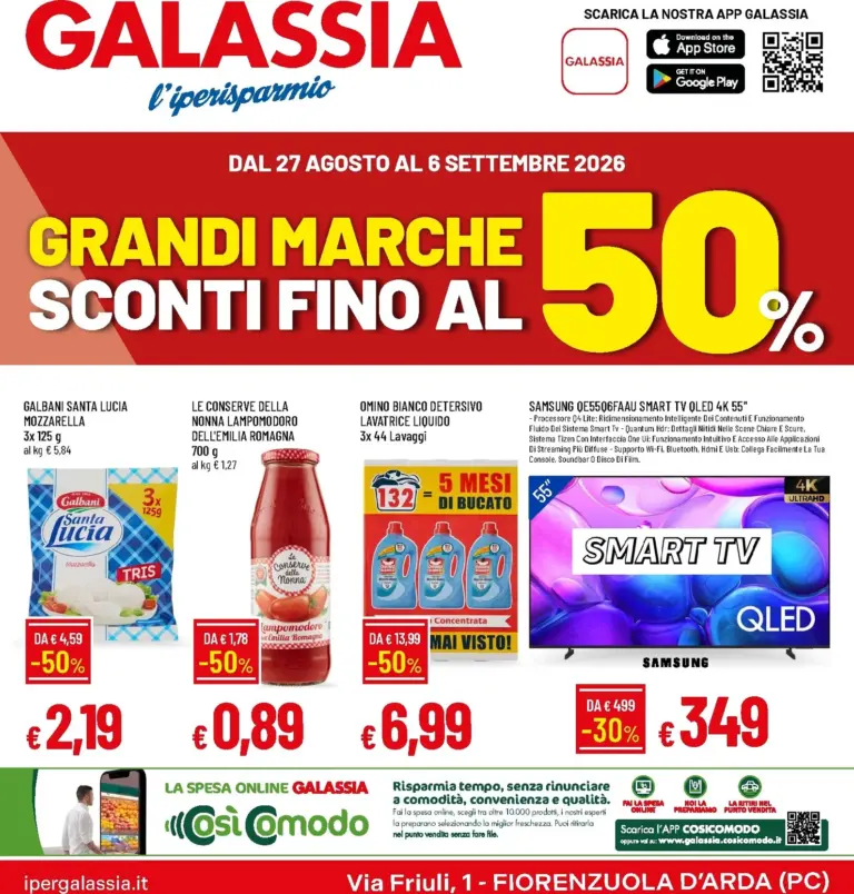 GALASSIA Volantini dal 27.08.2026
