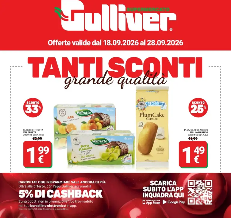 Gulliver Volantini dal 18.09.2026