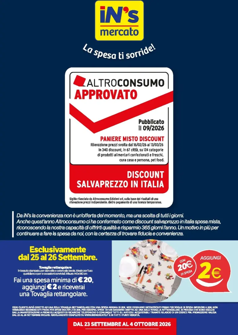 IN’s Volantini dal 23.09.2026
