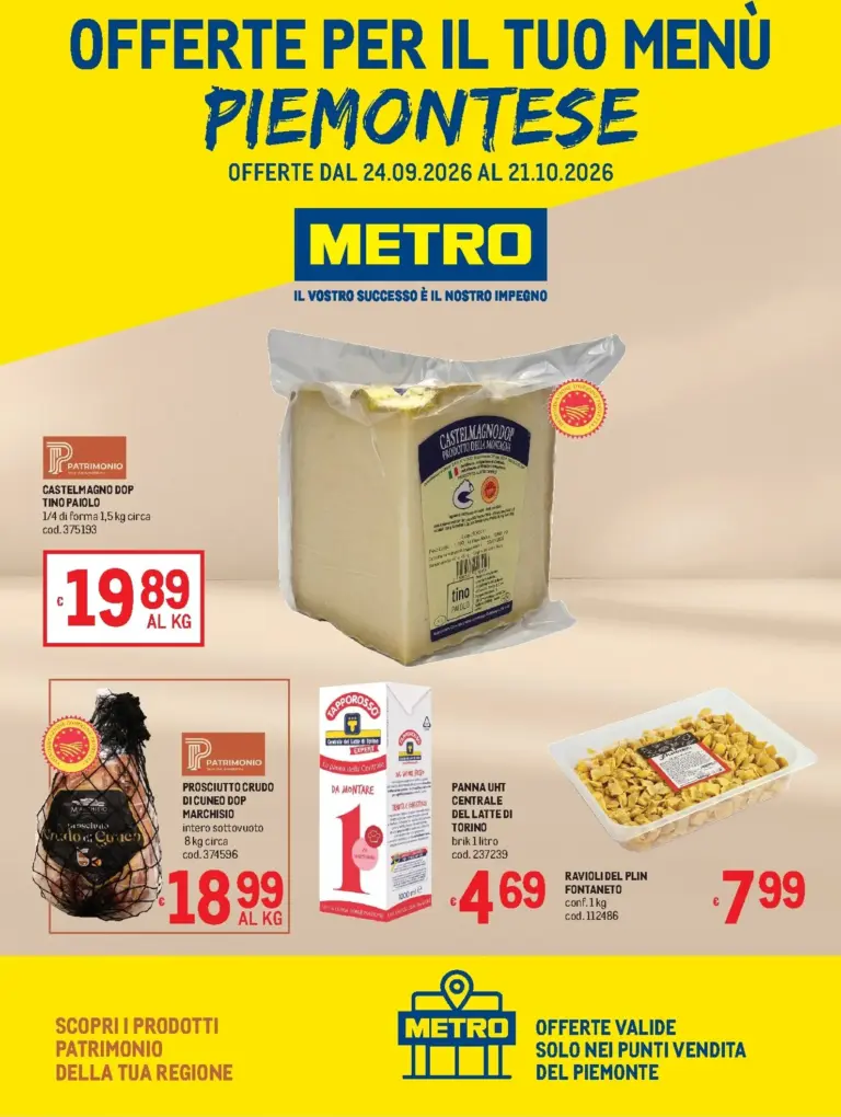 Metro Volantini dal 24.09.2026