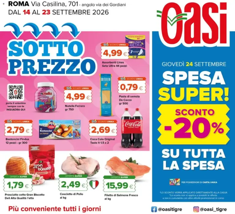 Oasi Volantino dal 14.09.2026