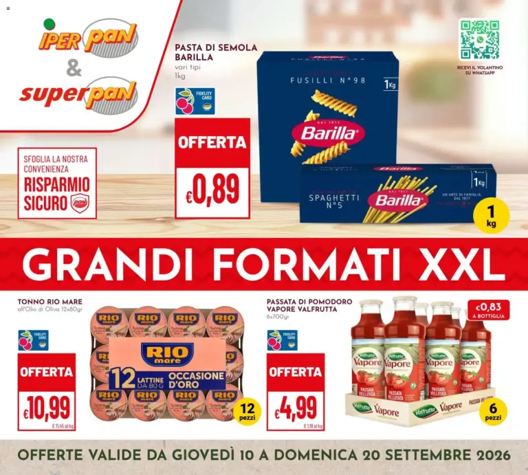 Pan Volantino dal 10.09.2026