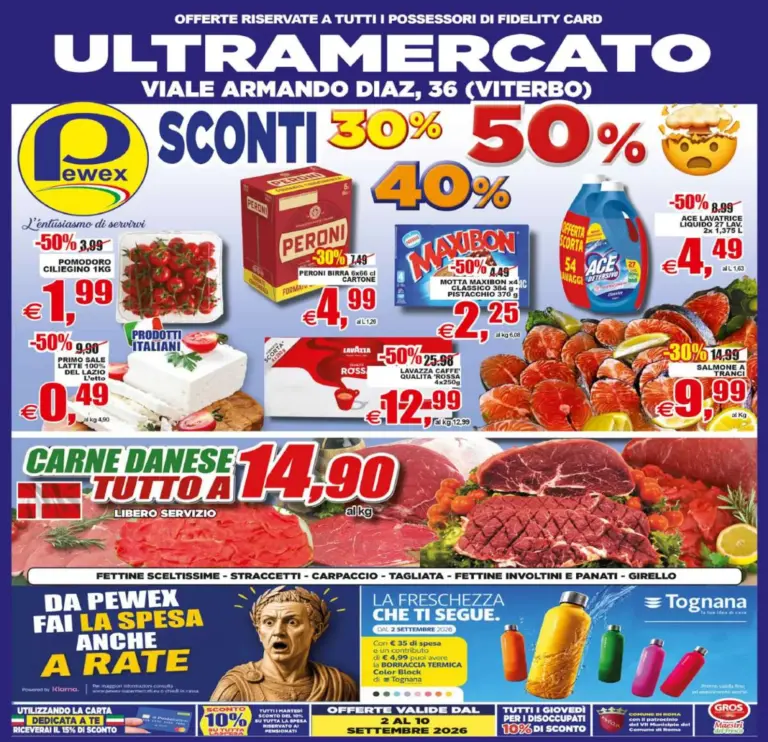Pewex Volantini dal 02.09.2026