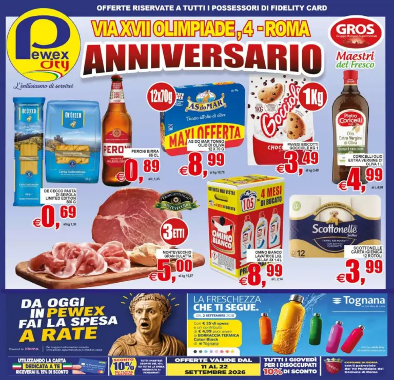 Pewex Volantini dal 11.09.2026