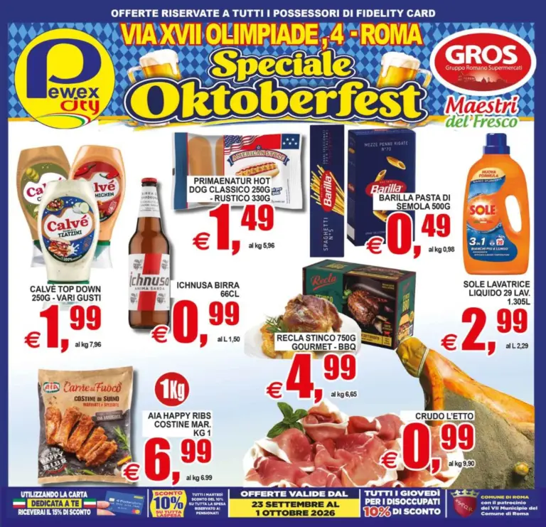 Pewex Volantini dal 23.09.2026