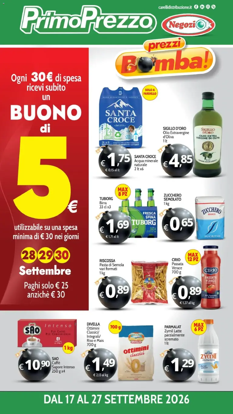 Primo Prezzo Volantino dal 17.09.2026