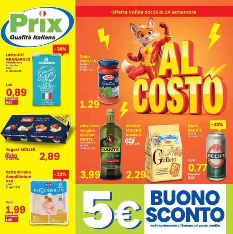 Prix Volantini dal 15.09.2026