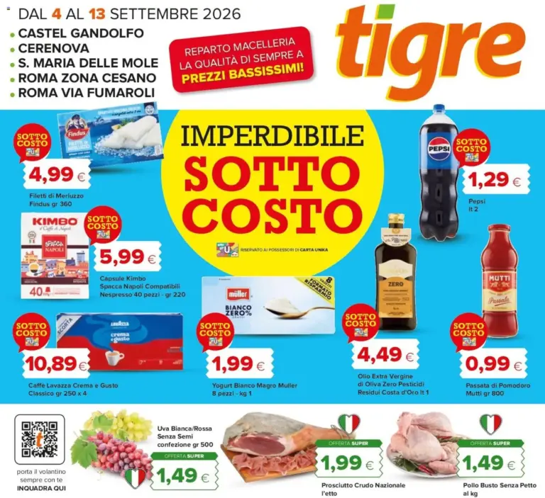 Tigre Volantino dal 04.09.2026