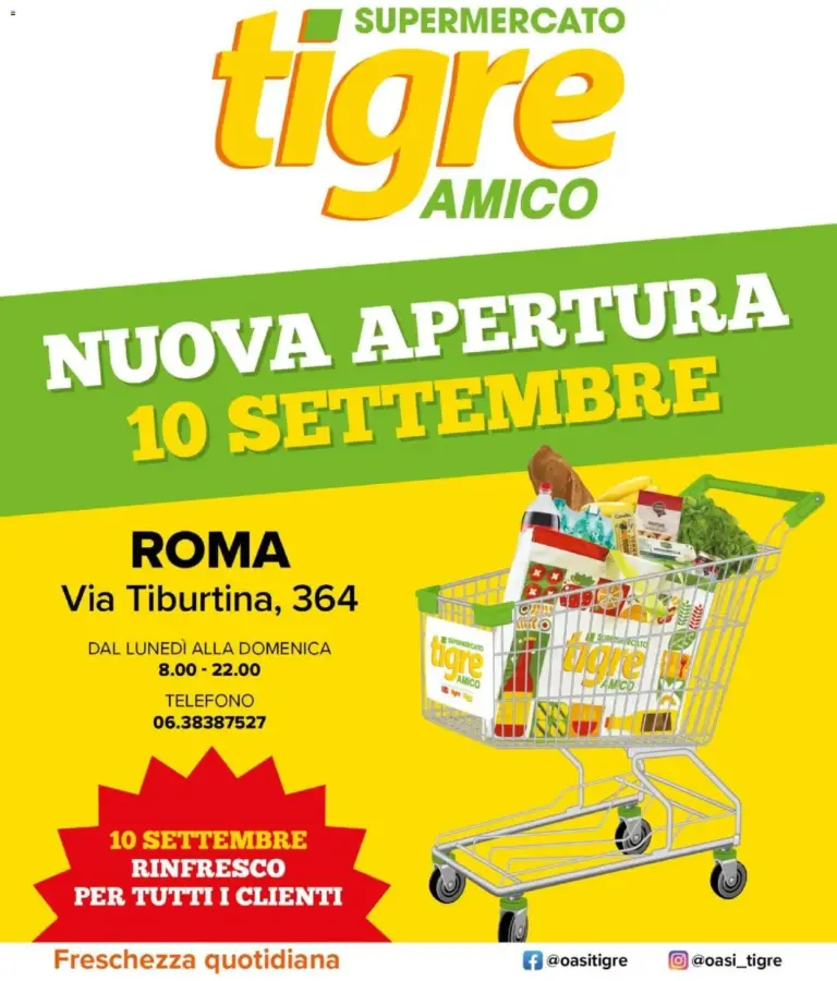 Tigre Volantino dal 10.09.2026