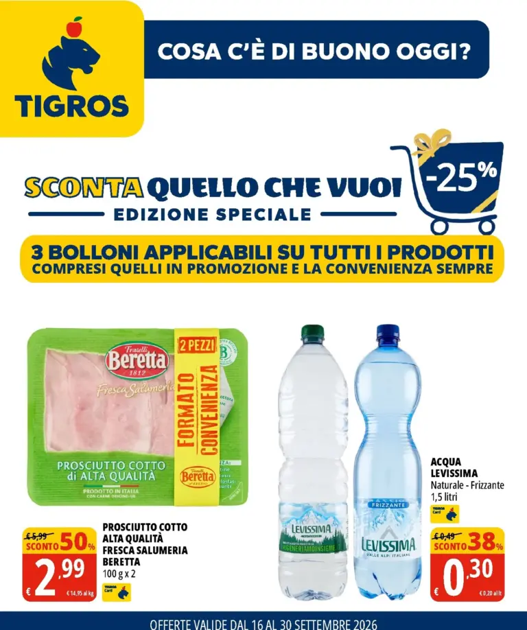 Tigros Volantini dal 16.09.2026