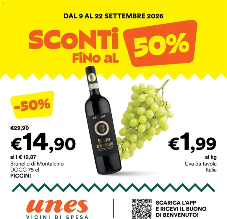 UNES Volantino dal 09.09.2026